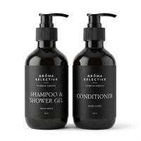 Набор Aroma Selective Smoke Pepper DUO-L парфюмированный шампунь/гель для душа и кондиционер для всех типов волос, 2×500 мл