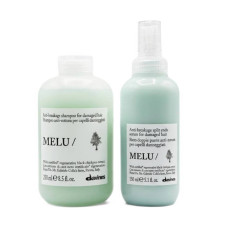 Набір Davines Melu DUO шампунь і сироватка для запобігання ламкості волосся, 250+150 мл