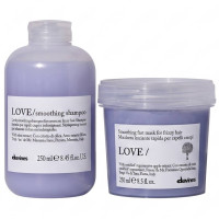 Набір Davines Love Lovely Smoothing шампунь та маска для розгладження волосся, 2х250 мл