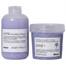 Набір Davines Love Lovely Smoothing шампунь та маска для розгладження волосся, 2х250 мл