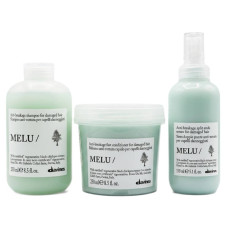 Davines Melu TRIO набір шампунь, кондиціонер і сироватка для запобігання ламкості волосся 2х250+150 мл