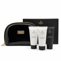 Тревел-набір Hadat Cosmetics Hydro Repair Hair шампунь, кондиціонер, маска 3х70 мл + косметичка 