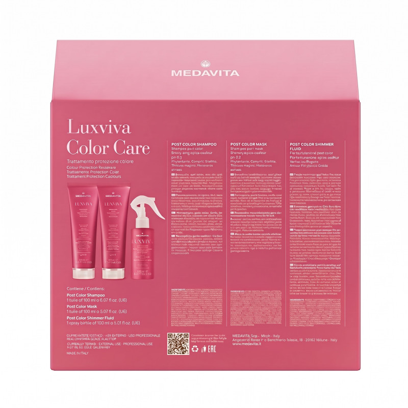 Подарочный набор Medavita Luxviva Color Care для окрашенных волос 150+150+100 мл