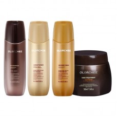 Набор Olorchee Nourshing Moisture QUAD-2 шампунь, кондиционер, маска, крем для питания и восстановления волос 3х300+500 мл