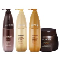 Набор Olorchee Nourshing Moisture QUAD-4 шампунь, кондиционер, маска, крем для питания и восстановления волос 3х800+500 мл