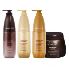 Набор Olorchee Nourshing Moisture QUAD-4 шампунь, кондиционер, маска, крем для питания и восстановления волос 3х800+500 мл