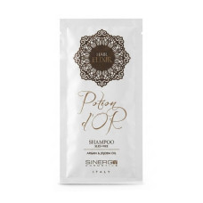 Безсульфатний шампунь Sinergy Potion D'or Shampoo з олією аргани і жожоба для сухого і тм'яного волосся пробник , 15 мл