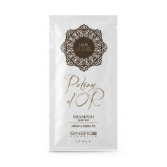 Безсульфатний шампунь Sinergy Potion D'or Shampoo з олією аргани і жожоба для сухого і тм'яного волосся пробник , 15 мл