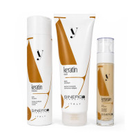 Набор Sinergy Keratin TRIO М шампунь, маска и сыворотка для сухих и поврежденных волос, 2×250+50 мл