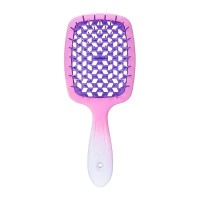Janeke продувна широка щітка для укладання волосся та сушки феном Superbrush градієнт біло-фіолетова