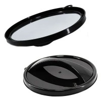 Парикмахерское зеркало для клиента YB-509 заднего вида круглое одностороннее большое 25 см чёрное