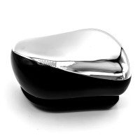 Гребінець для волосся Tangle Teezer Compact глянсовий чорно-сріблястий