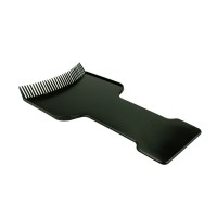 Лопатка-гребінець планшет із зубцями для фарбування, мелірування та балаяжу волосся T&G, 19 см чорна