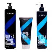 Набор Extremo Nutra Shine шампунь, кондиционер, крем для деликатного очищения и питания волос (EX240/EX241/EX242) 500/500/200 мл