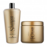 Набор KLERAL System DUO Semi di Lino шампунь и маска с маслом льна для поврежденных волос, 1000+500 мл