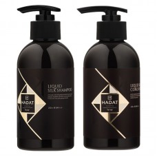 Набір "Рідкий Шовк" Hadat Liquid Silk DUO шампунь і кондиціонер для відновлення блиску та гладкості волосся 2х250 мл