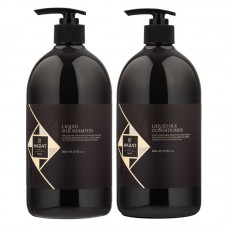 Набір "Рідкий Шовк" Hadat Liquid Silk DUO шампунь і кондиціонер для відновлення блиску та гладкості волосся 2х800 мл