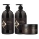 Набор "Жидкий Шелк" Hadat Liquid Silk TRIO шампунь, кондиционер, маска для восстановления блеска и гладкости волос 2х800/300мл