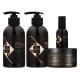 Набор Hadat Liquid Silk QUAD шампунь, кондиционер, маска, масло для восстановления блеска и гладкости волос 2х250/300/60 мл