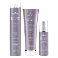 Набор Medavita Keratin Miracle Sleek Hair TRIO шампунь, маска, спрей для пушистых и непослушных волос 250/150/150 мл