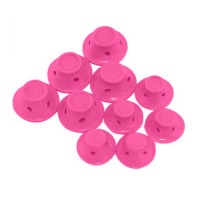 Бігуді силіконові Hair Magic Curler "Грибочки" для завивки волосся, 10 шт рожеві