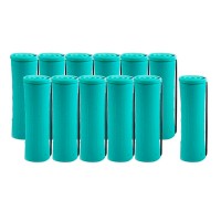 Набір бігуді-коклюшок Professional для завивки волосся з гумкою зелені, 80x25 мм 12 шт