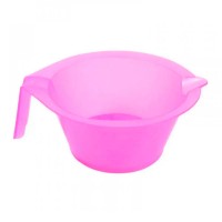 Миска для кератина и краски для волос круглая пластиковая (MP5) розовая