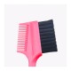 Тристоронній міні гребінець з пензликом для фарбування, укладання волосся та брів, рожевий