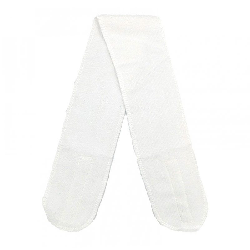 Косметична пов'язка на голову Professional HS 00839 на липучці махрова біла