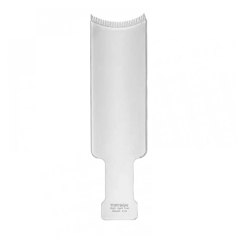 Лопатка-расческа планшет с зубцами для окрашивания, мелирования и балаяжа волос T&G, 33 см белая