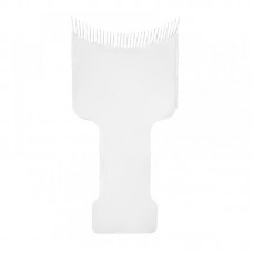 Лопатка-гребінець планшет із зубцями для фарбування, мелірування та балаяжу волосся T&G, 19 см біла