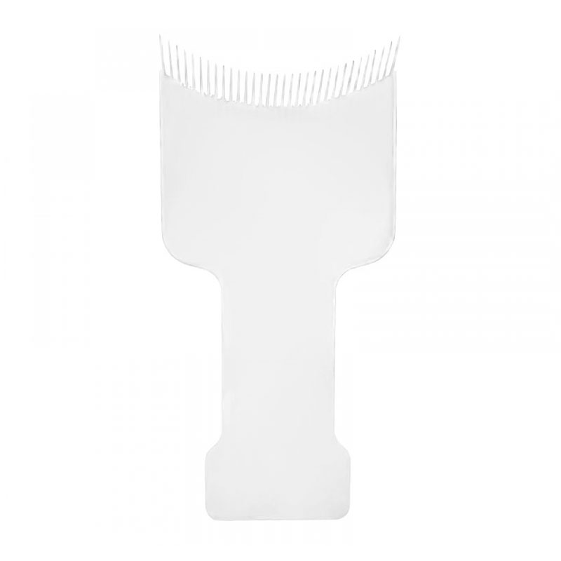 Лопатка-расческа планшет с зубцами для окрашивания, мелирования и балаяжа волос T&G, 19 см белая