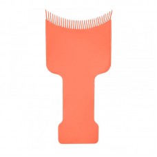 Лопатка-гребінець планшет із зубцями для фарбування, мелірування та балаяжу волосся T&G, 19 см рожева