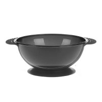 Миска для фарби для волосся, кератину пластикова кругла прогумована на присоссці (MP6) чорна