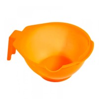 Миска для фарби для волосся, кератину кругла прозора (MP3) помаранчева