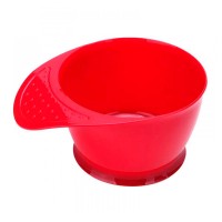 Перукарська миска для фарбування волосся, масок з прогумованим дном MР9 (320 мл) червона