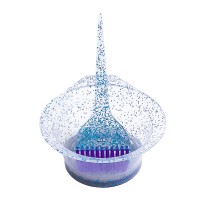 Набор для окрашивания волос мисочка 250 мл и кисточка 22 см голубой с блестками