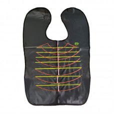 Коротка перукарська накидка-пеньюар для стрижки чорна