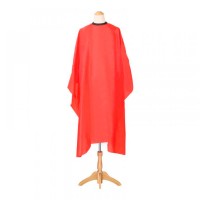 Однотонний перукарський пеньюар-накидка для клієнта червоний