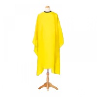 Однотонний перукарський пеньюар-накидка для клієнта жовтий