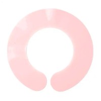 Комір-обтяжувач милькоуп Happy Hair перукарський для стрижки для пеньюара силіконовий рожевий 