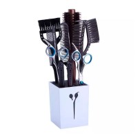 Настольная подставка-держатель для парикмахерского инструмента, ножниц одинарная белая