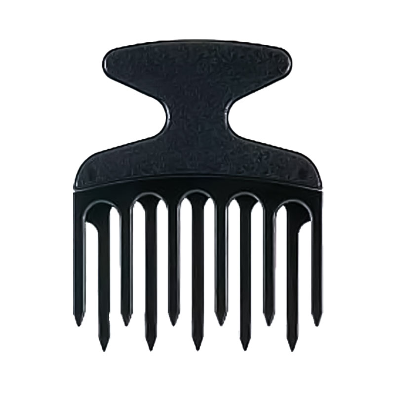 Гребень для кучерявых и густых волос Afro Hair picker пластиковый черный 128 мм (HS 80239)