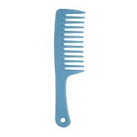 Гребень для волос с ручкой и широкими зубцами Wide Tooth Comb пластиковый, 25 см голубой