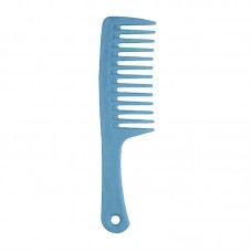 Гребень для волос с ручкой и широкими зубцами Wide Tooth Comb пластиковый, 25 см голубой