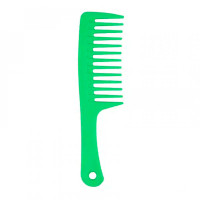 Гребень для волос с ручкой и широкими зубцами Wide Tooth Comb пластиковый, 25 см зеленый