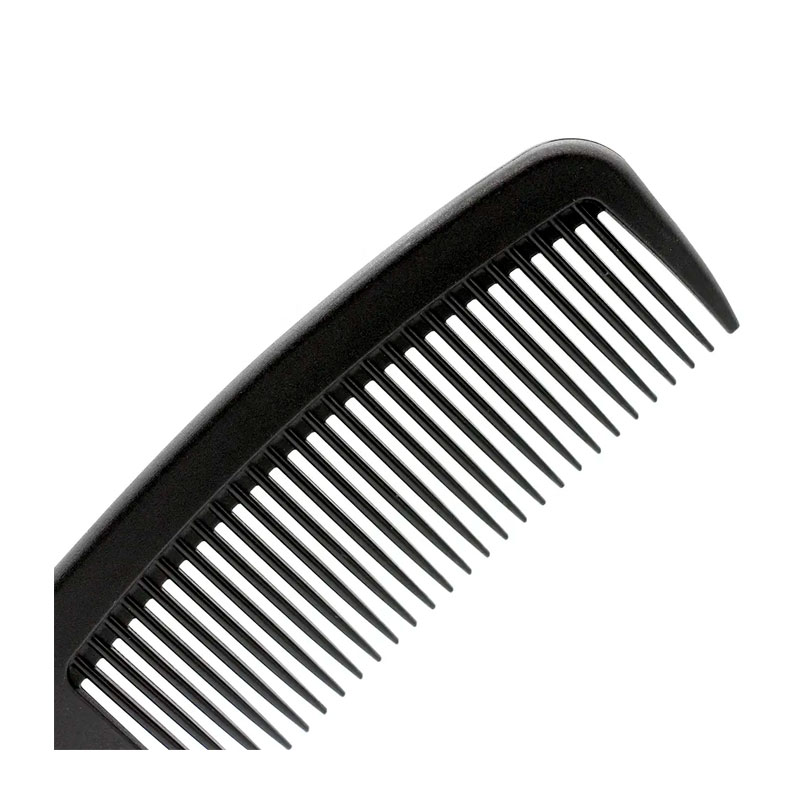 Перукарський гребінь Happy Hair Carbon Antistatic для укладання волосся з ручкою широкий чорний
