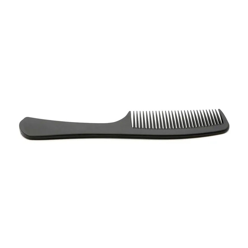Перукарський гребінь Happy Hair Carbon Antistatic для укладання волосся з ручкою широкий чорний