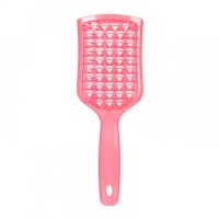 Продувная щетка-браш Janeke Vent Detangling Brush для распутывания и сушки волос широкая розовая