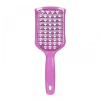 Продувна щітка-браш Janeke Vent Detangling Brush для розплутування та сушіння волосся широка фіолетова